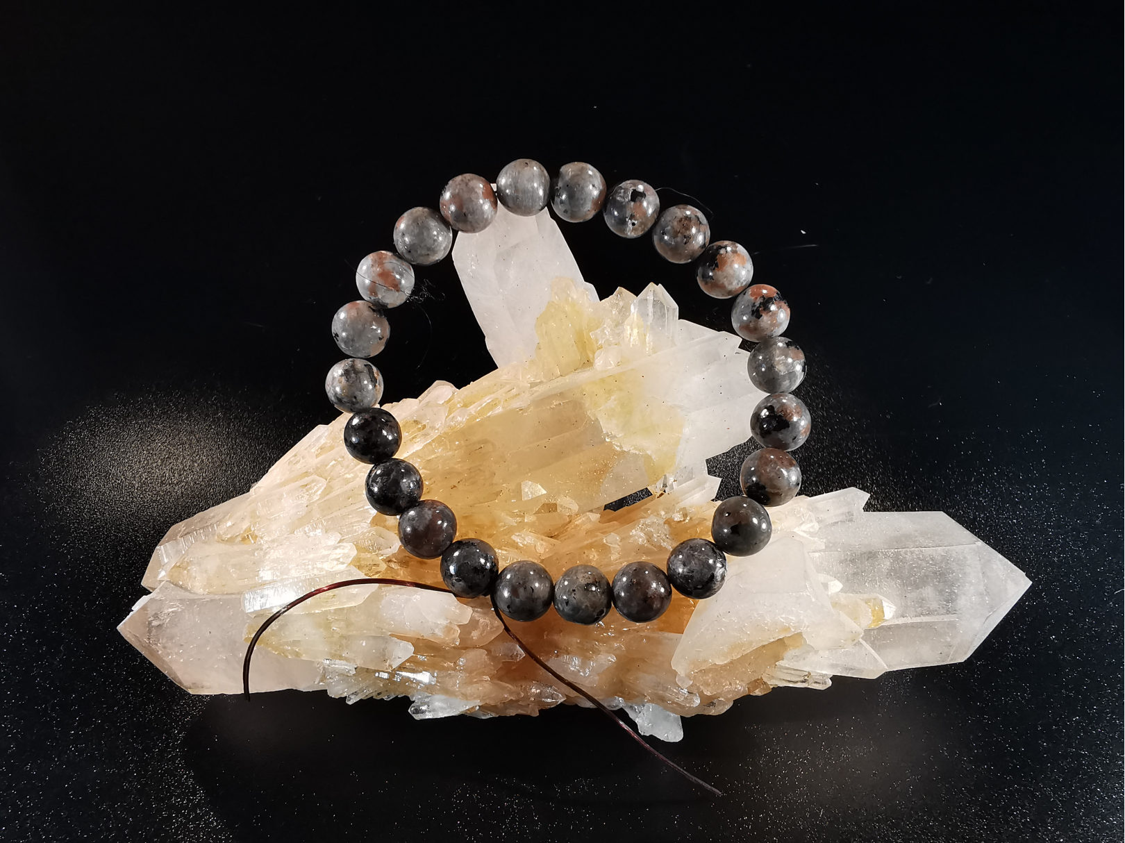 natural stone bracelet 8 mm: LARVIKITE de NORVEGE