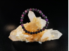 natural stone bracelet 6mm:  AMETHYSTE et LAVE