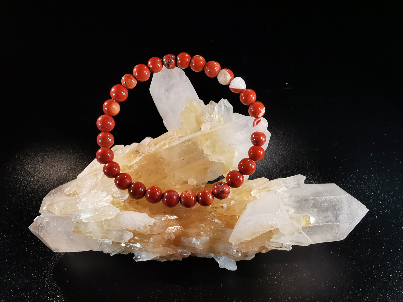 natural stone bracelet 6mm:  JASPE BRECHITE