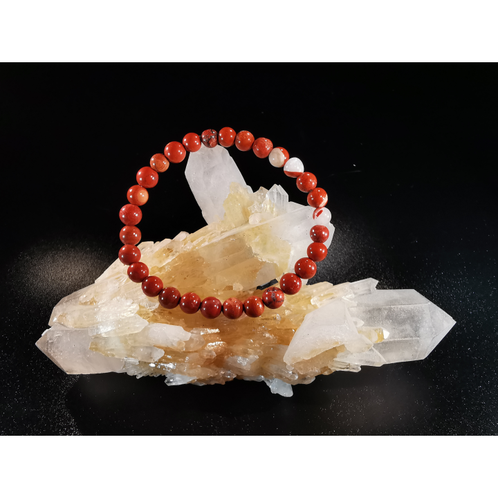 natural stone bracelet 6mm:  JASPE BRECHITE