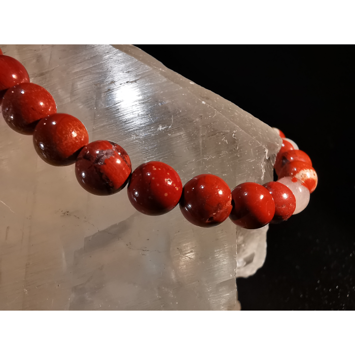 natural stone bracelet 6mm:  JASPE BRECHITE