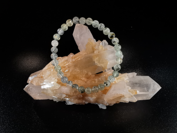 bracelet pierre naturelle 6 mm:  PREHNITE