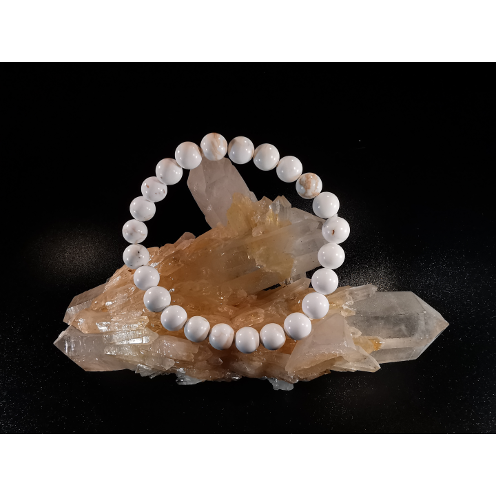 bracelet pierre naturelle 8 mm:  MAGNESITE