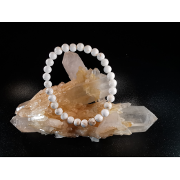 bracelet pierre naturelle 6 mm:  MAGNESITE