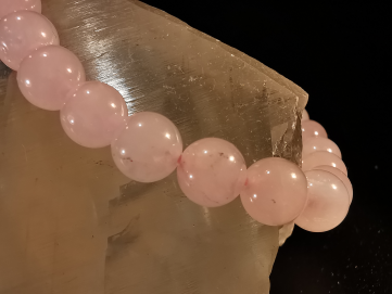 natural stone bracelet 8 mm: QUARTZ ROSE