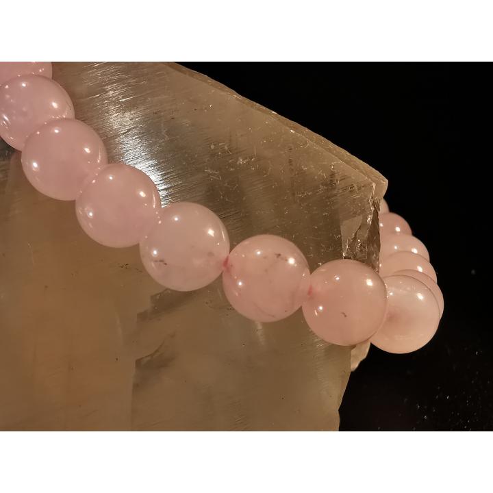 natural stone bracelet 8 mm: QUARTZ ROSE