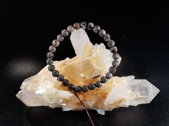 natural stone bracelet 6 mm: LARVIKITE de NORVEGE