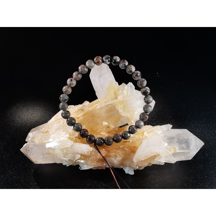 natural stone bracelet 6 mm: LARVIKITE de NORVEGE