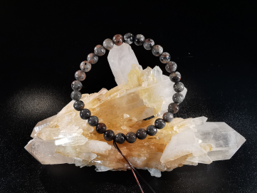 natural stone bracelet 6 mm: LARVIKITE de NORVEGE