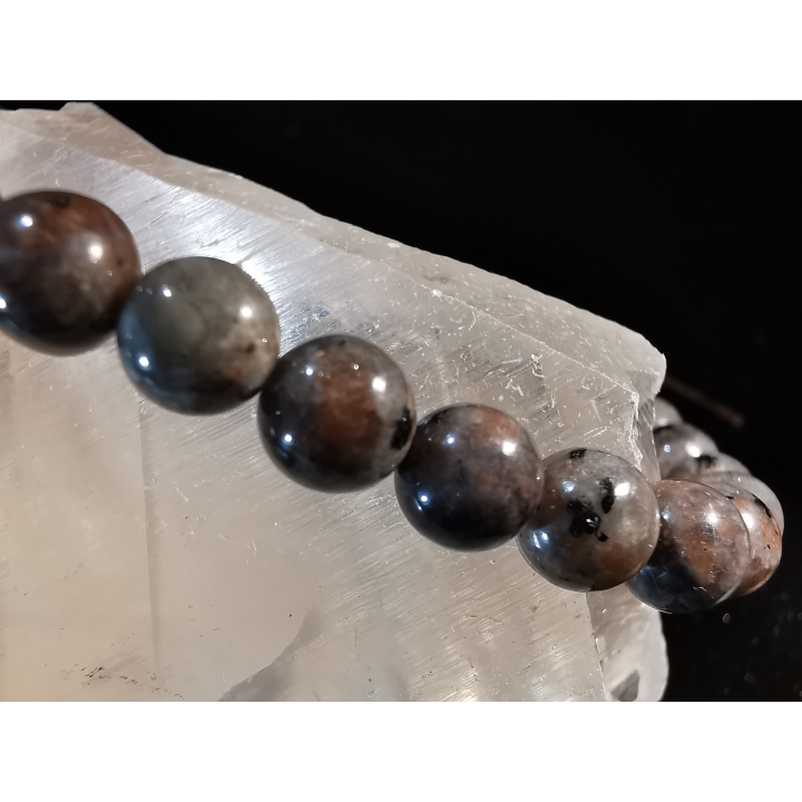 natural stone bracelet 6 mm: LARVIKITE de NORVEGE