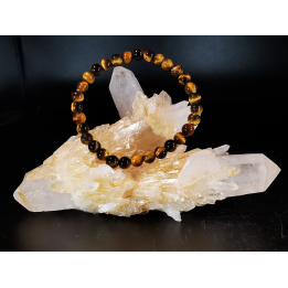 natural stone bracelet 6 mm: OEIL DE TIGRE