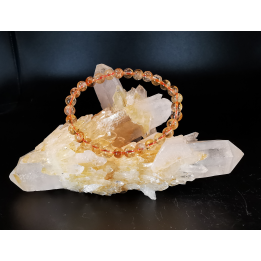 bracelet pierre naturelle 6 mm:  CITRINE