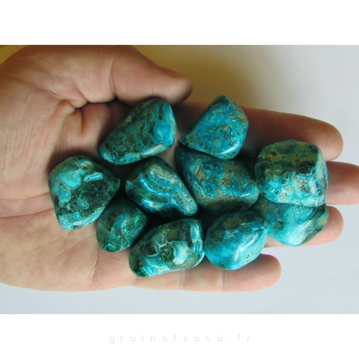 pierre roulée : chrysocolle