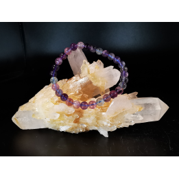 natural stone bracelet 6 mm: FLUORITE