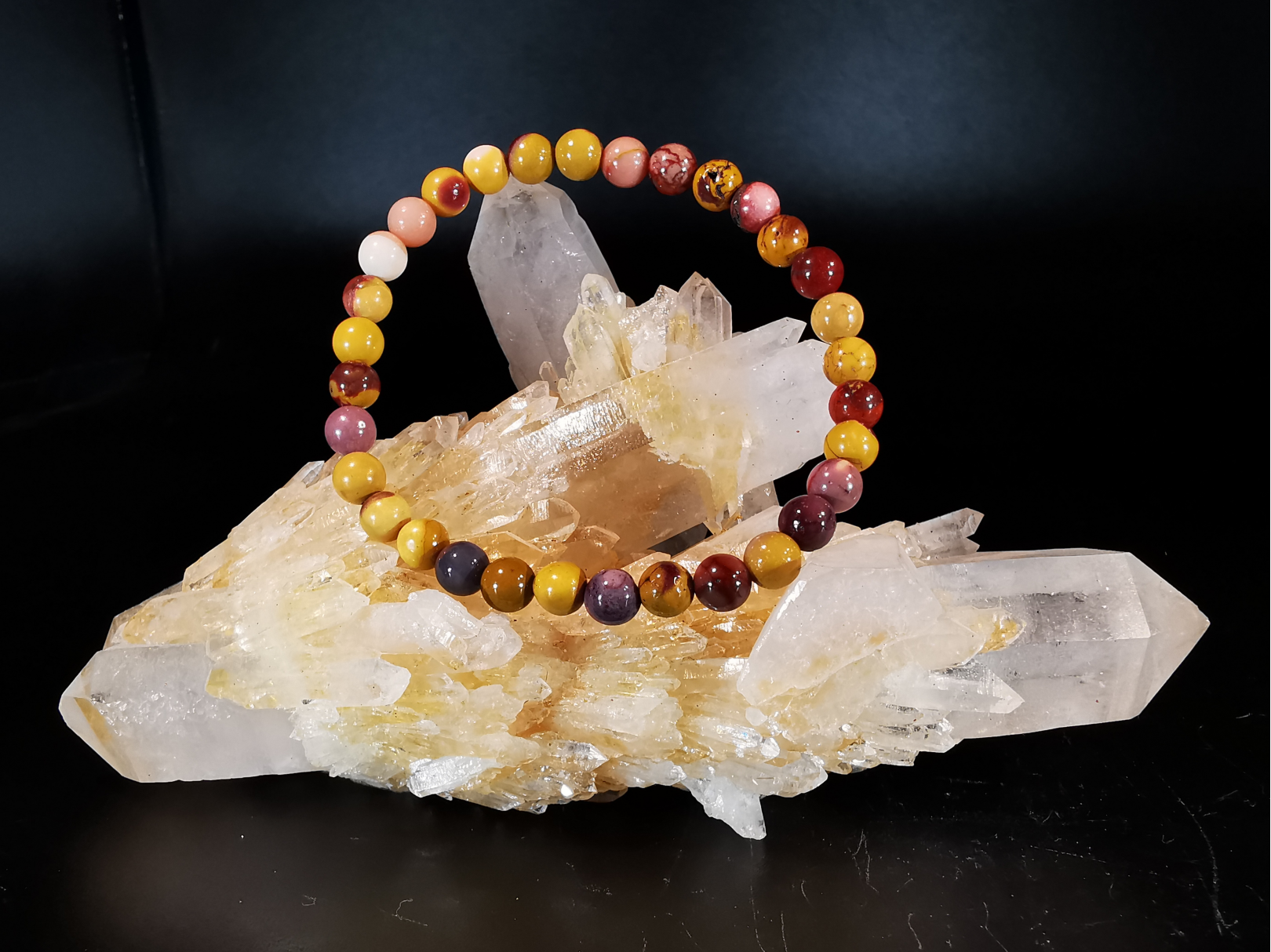 natural stone bracelet 6mm:  JASPE MOKAITE