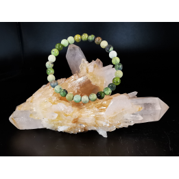 natural stone bracelet 6mm: OPALE VERTE