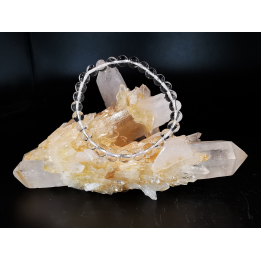 bracelet pierre naturelle 6 mm: QUARTZ