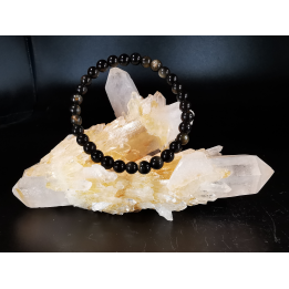 natural stone bracelet 6mm: OBSIDIENNE