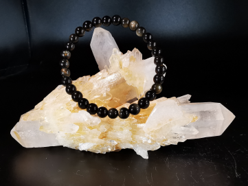 natural stone bracelet 6mm: OBSIDIENNE