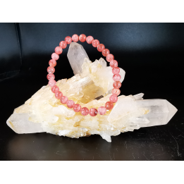 natural stone bracelet 6mm: RHODOCHROSITE
