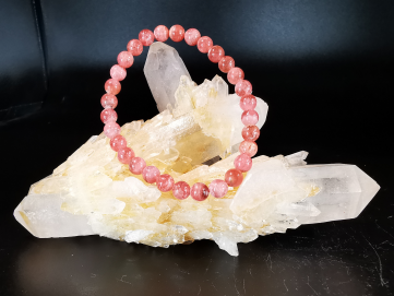 bracelet pierre naturelle 6 mm: RHODOCHROSITE