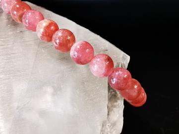 bracelet pierre naturelle 6 mm: RHODOCHROSITE