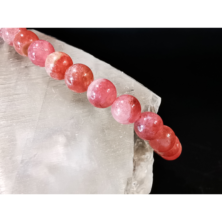 bracelet pierre naturelle 6 mm: RHODOCHROSITE