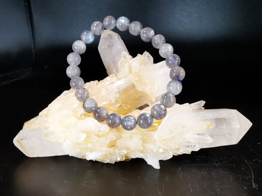 natural stone bracelet 8mm:  LABRADORITE