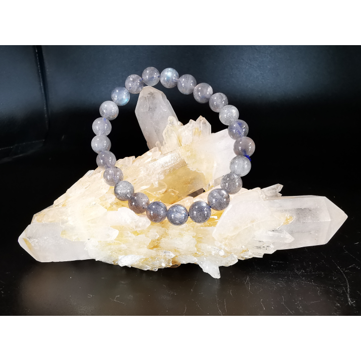 natural stone bracelet 8mm:  LABRADORITE