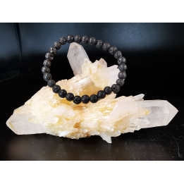 bracelet pierre naturelle 6 mm: LAVE