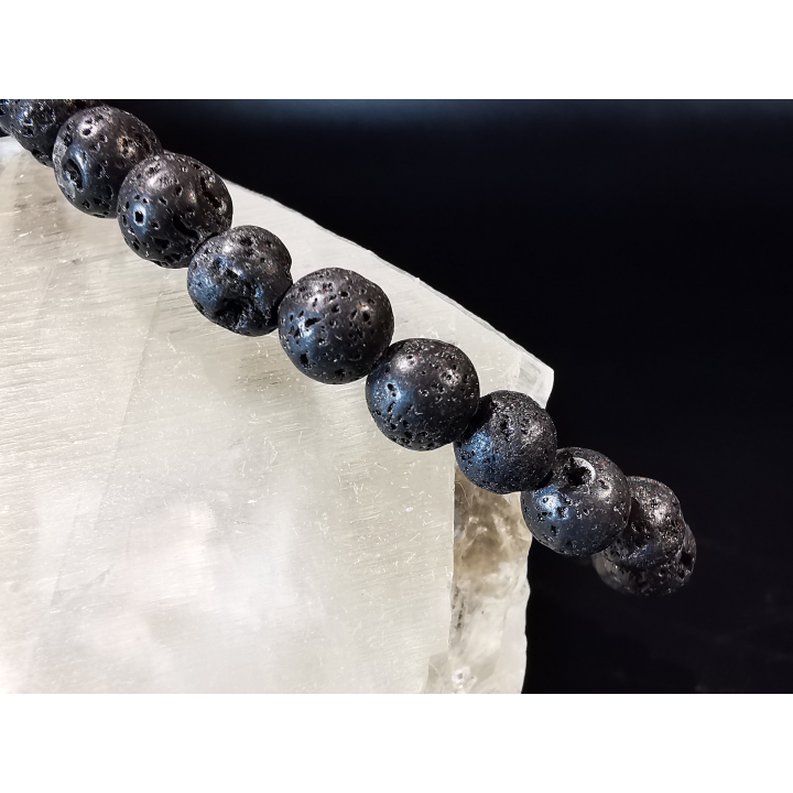 bracelet pierre naturelle 6 mm: LAVE