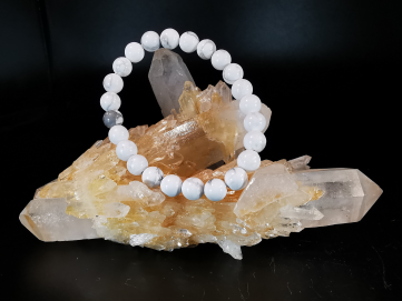 natural stone bracelet 8mm:  HOWLITE