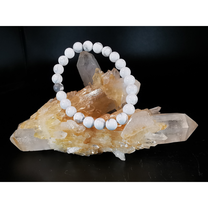 natural stone bracelet 8mm:  HOWLITE
