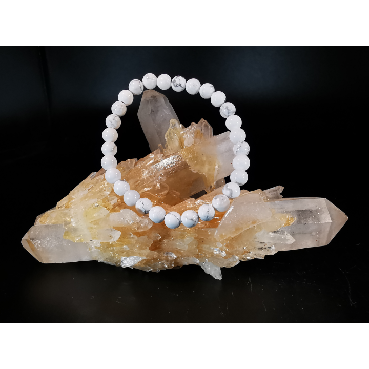 natural stone bracelet 6mm: HOWLITE