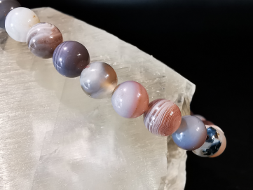 bracelet pierre naturelle 6 mm: AGATE BOSTWANA