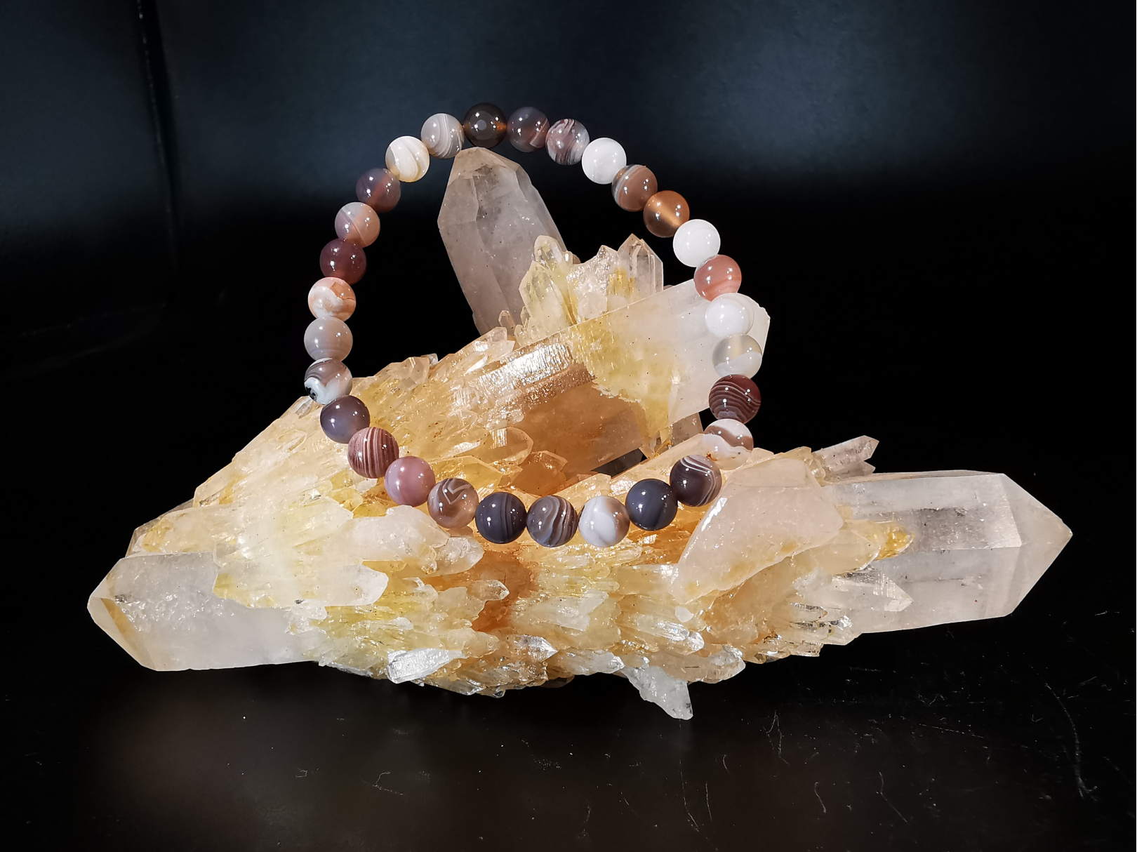 natural stone bracelet 6mm: AGATE BOSTWANA