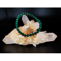 bracelet pierre naturelle 6 mm: MALACHITE
