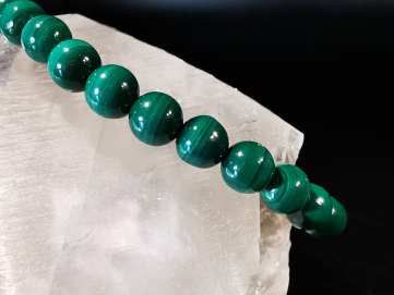 bracelet pierre naturelle 6 mm: MALACHITE