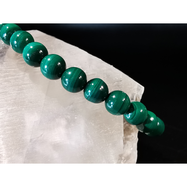 bracelet pierre naturelle 6 mm: MALACHITE