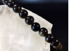 bracelet pierre naturelle 6 mm: OBSIDIENNE DOREE