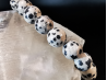 natural stone bracelet 8 mm: JASPE DALMATIEN