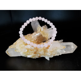 natural stone bracelet 6mm: QUARTZ ROSE