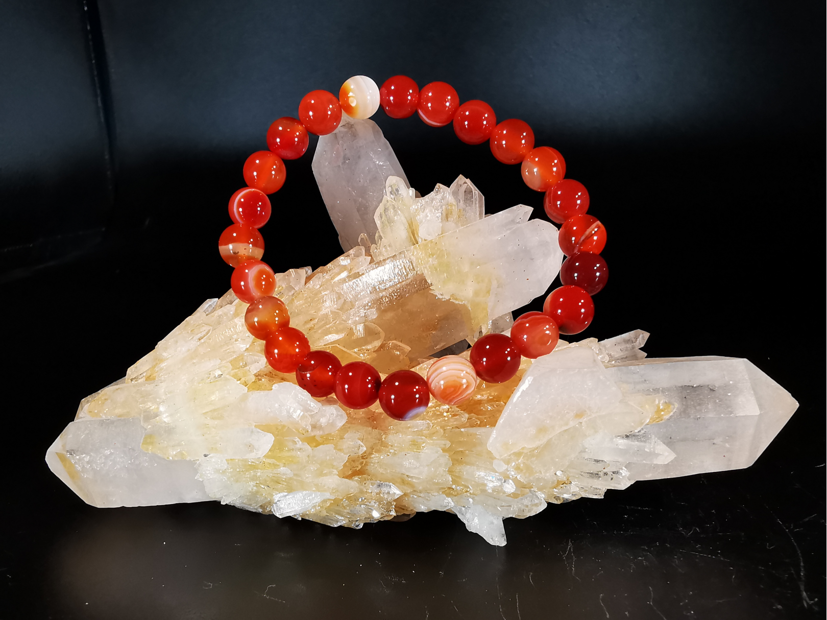 bracelet pierre naturelle 6 mm: AGATE DREAM