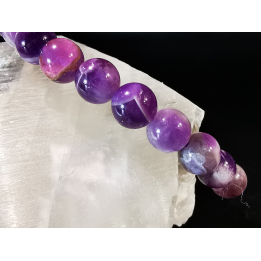 natural stone bracelet 6mm:  AMETHYSTE CHEVRON