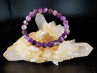 natural stone bracelet 6mm:  AMETHYSTE CHEVRON