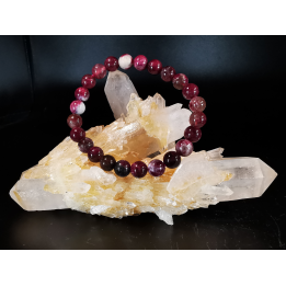 natural stone bracelet 8 mm: TOURMALINE MIXTE