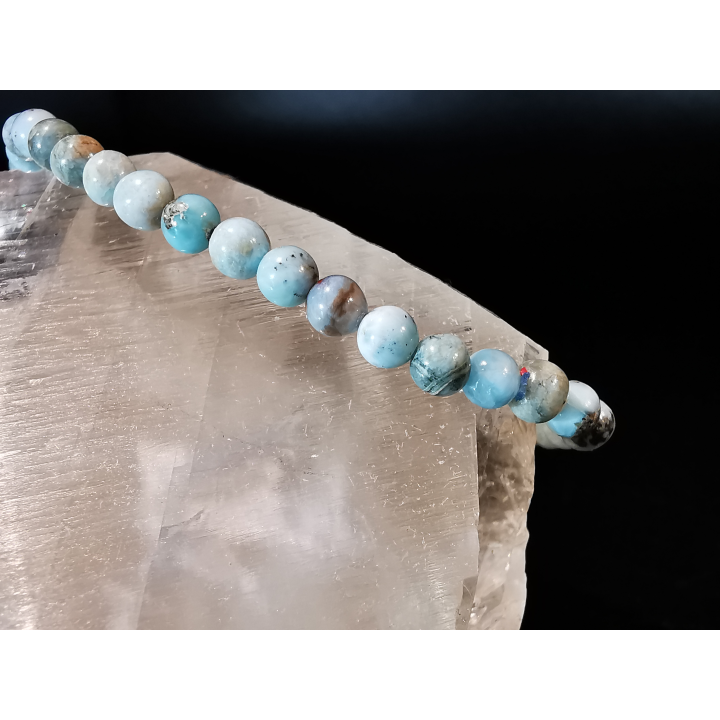 natural stone bracelet 4mm:  LARIMAR