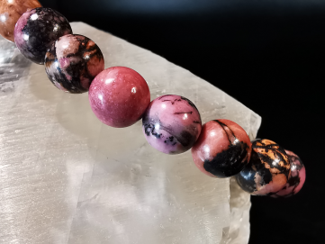 natural stone bracelet 8 mm: RHODONITE