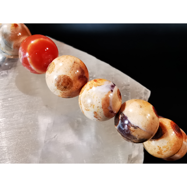 natural stone bracelet 8 mm: AGATE MEXICAINE