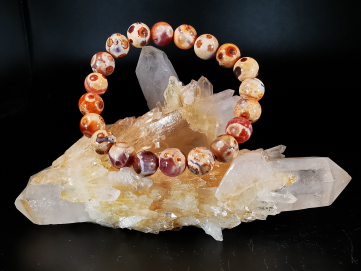 bracelet pierre naturelle 8 mm:  AGATE MEXICAINE